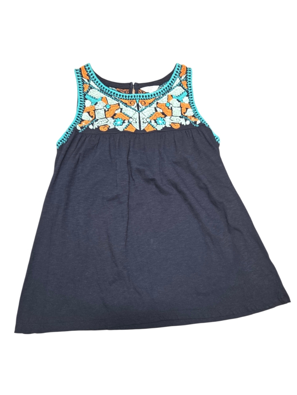 Crown & Ivy Boho Embroidered Yoke Sleeveless Blouse Tank - Picture 3 of 10